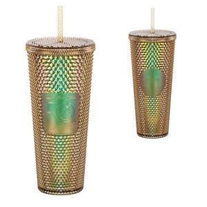 Disney Parks Walt Disney World 50th Anniversary Gold Starbucks Spike Tumbler